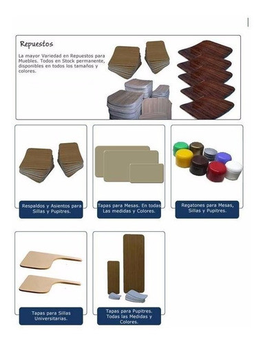 Repuestos Tapa De Pupitre 60x40 Para Un Chico (fabricantes) 0