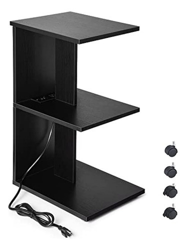 Mesa Auxiliar Zgren Con Estación De Carga, Mesas Auxiliares 0