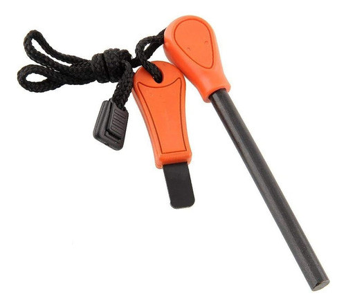 Pedernal Iniciador De Fuego Supervivencia Naranja Grande 0