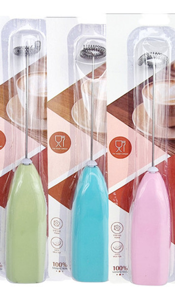 Batidor Espumador De Leche Cafe Capuchino A Pila X6 Unid 0