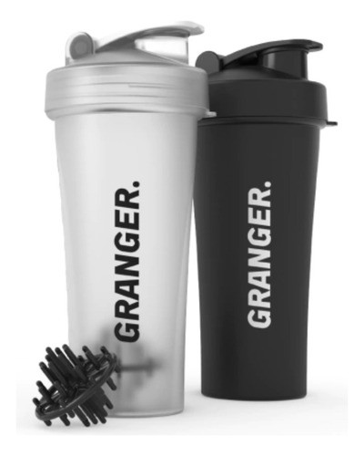 Vaso Shaker Negro Batidor De Proteinas 0 Grumos Granger 0