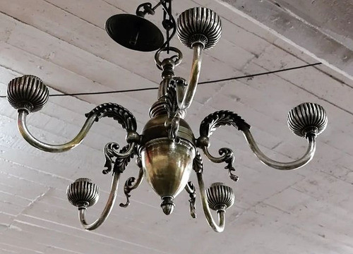 Araña De Bronce 5 Luces Antigua $100.000 0