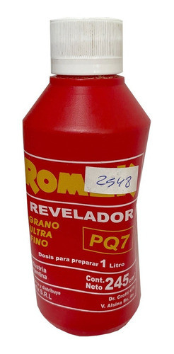Revelador Romek Pq7 P/negativos Byn 245ml (2548) 0