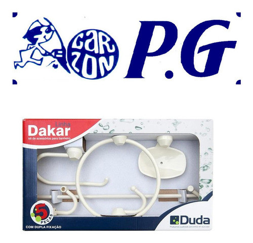Kit De Accesorio Artefactos Para Baño Dakar 5pc Beige P G 0