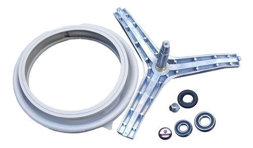 Kit Soporte Eje Rulemanes Fuelle Lavarropa Samsung Wf1904 0