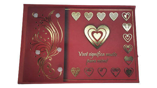 Cartão Dobradura Romântico Decorativo- Modelo 10 0