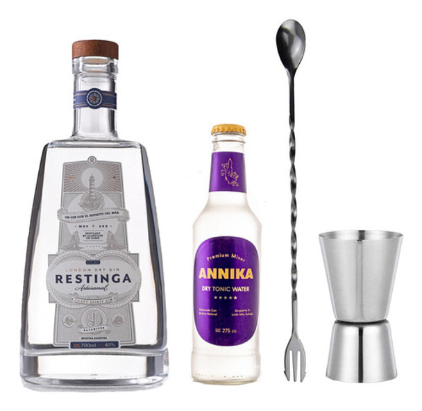 Kit Gin Tonic Restinga + Tónica Annika + Cuchara + Jigger 0
