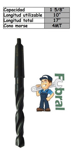 Mecha Conica Hss Para Metal De 1 5/8  Fubral 0