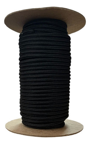 Soga Trenzada Cabo Dacron Poliester 5mm X 30 Metros Negro 0