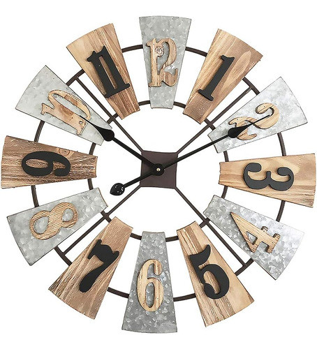 Reloj De Pared Estilo Molino 60cm Vintage 0