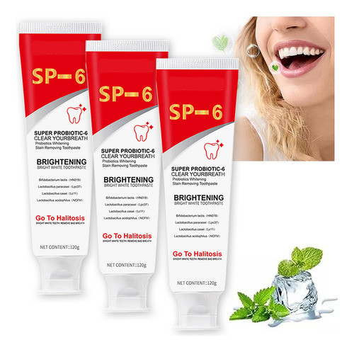 3* Pasta De Clareamento Dental Sp6 Probióticos 0