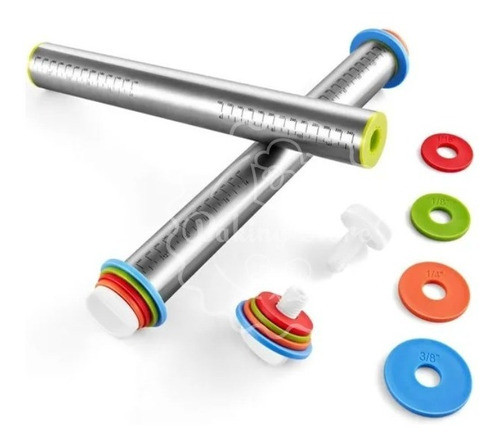 Palo De Amasar Grande Con Medidas Aros Antiadherente 0