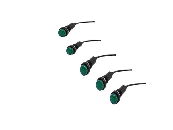 Sinalizador Verde 110v (olho De Boi) Kit C/ 5 Peças 0