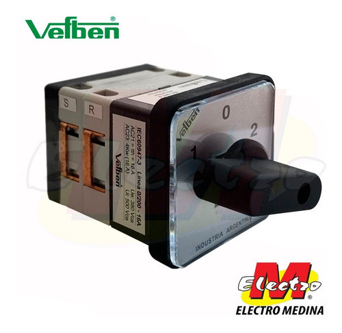 Conmutador Bipolar Llave 0/222 16a 380 Vefben Electro Medina 0