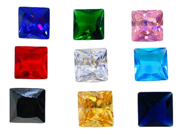 Piedra Cubic Zirconia Para Engarzar Cuadrada 6x6mm 0