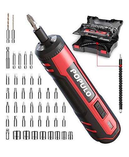 Juego De Destornilladores Eléctricos Inalámbricos De 4v, Bat 0