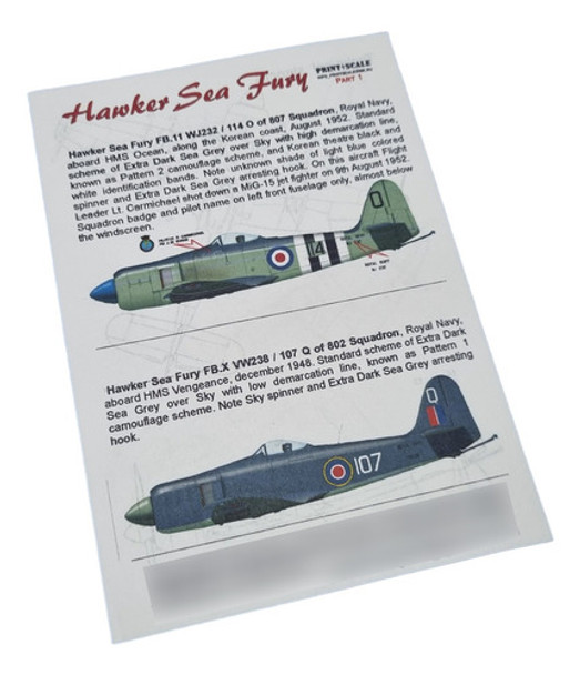 1/48 Print Scale (48011) Calcas Hawker Sea Fury British 0