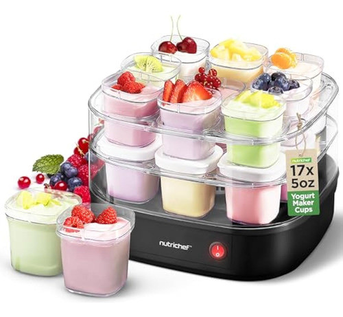 Nutrichef Máquina Automática De Yogur De 17 Tazas 0