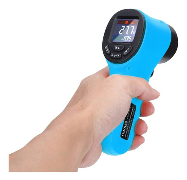 Termometro Culinario Digital Infravermelho Laser Azul 550°c 0