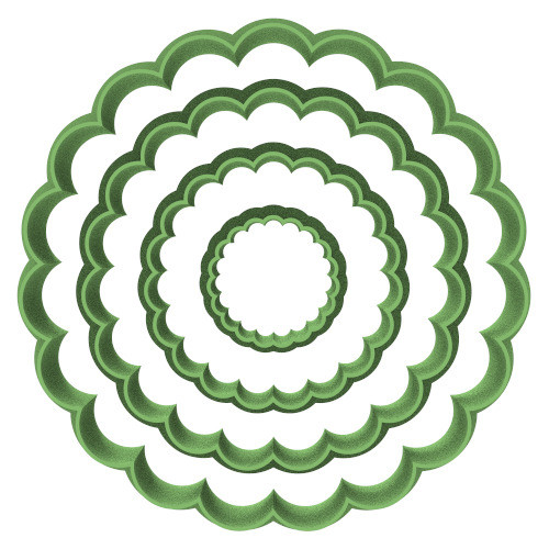 918 Círculo Con Ondas Set Cortante Para Galletas 0