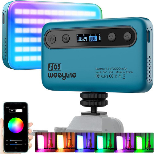 ~? Weeylite Pocket Rgb Luz De La Cámara, Control De La Aplic 0