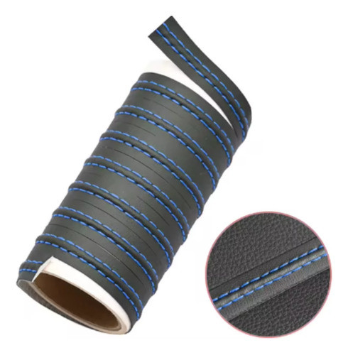 Moldura Cinta Auto Adhesivo Costura Azul 1 Mt 0