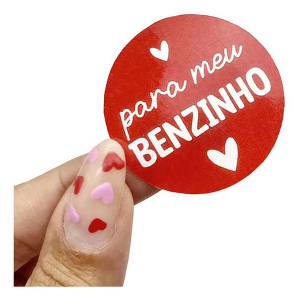 25un Adesivo  Benzinho  Vermelho - Coleção Dia Dos Namorados 0