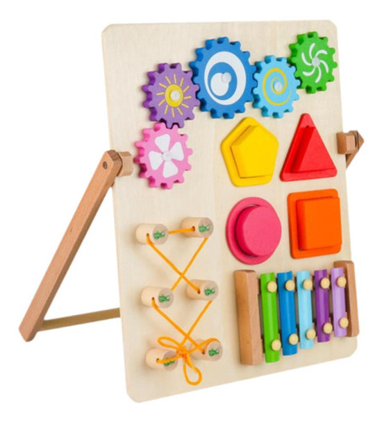 Quadro De Madeira Ocupado Para Crianças, Xilofone 0