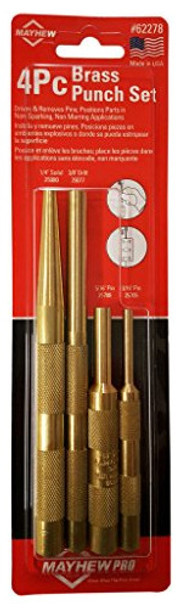 Mayhew Herramientas 62278 4 Pieza Latón Punch Set 0