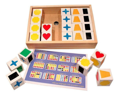 Jogo De Memória Educativo Cubos Para Atividade Método Teacch 0