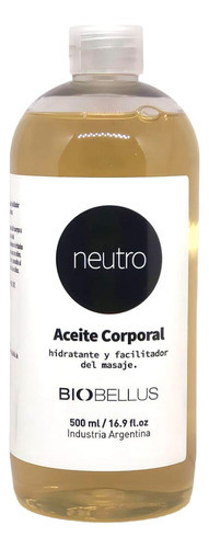 Aceite Para Masajes Neutro Biobellus 500ml 0