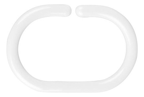 Kit Argolas Para Cortina De Banheiro Branco Sensea 0