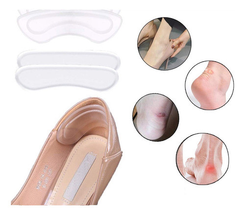 Protetor De Calcanhar P/ Sapatos Gel Silicone Auto-adesivo 0