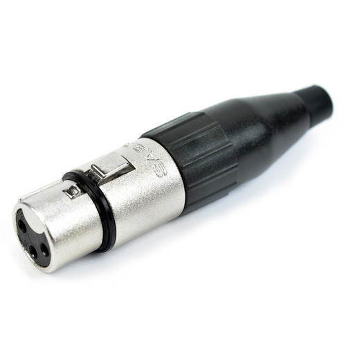 Kit 2 Conector Plug Xlr Canon Santo Angelo Fêmea Modelo Sa2x 0