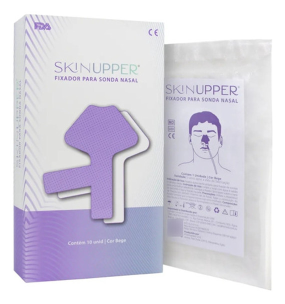 Fixador P/tubo De Sonda Nasal Adulto Bege Skinupper C/10 Uni 0