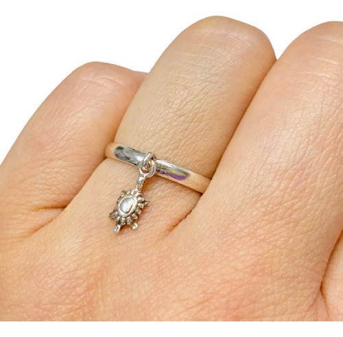 Anillo Dije Tortuga Plata Italiana Ideal Regalo Ap 155-43 0