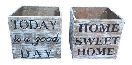 Cajon Con Frases Vintage Madera 0