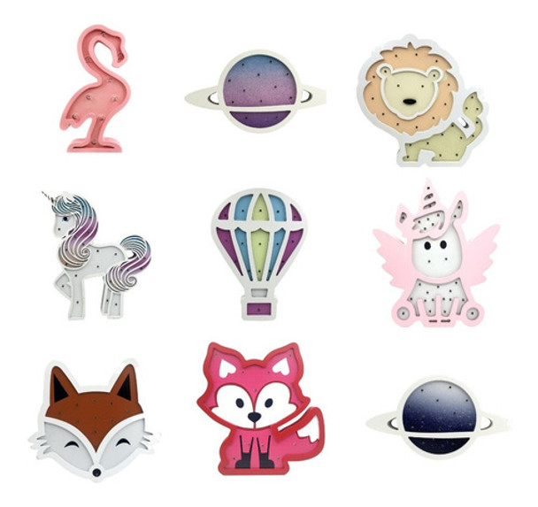 Lampara Led Unicornio Infantil Niño Bebe Deco Liminaria 0