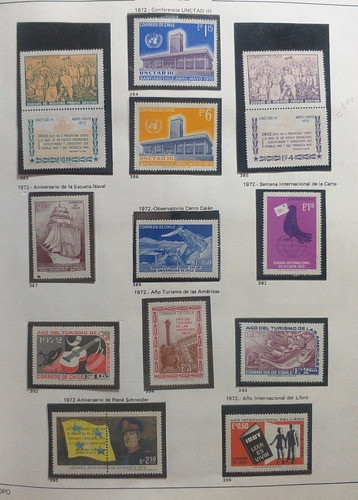 Ch383 Chile Varias Series Completas Años 1972 Mint 0
