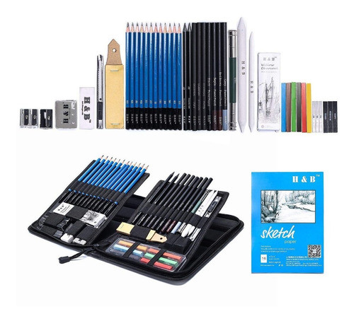 Set De 48 Piezas Profesionales Para Dibujo Sketching (xmp) 0