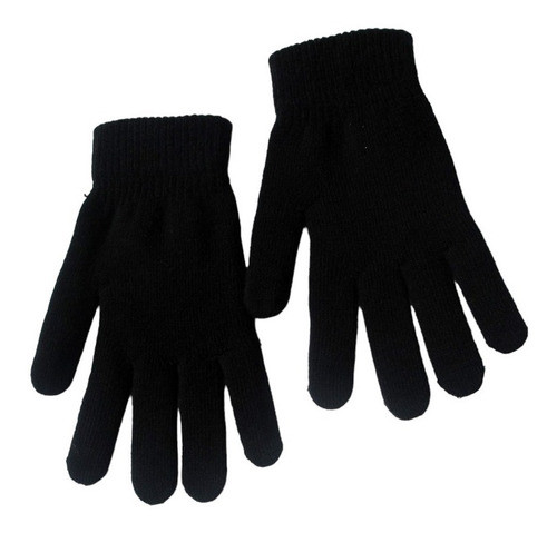 Guantes De Lana Negro Para Adulto 0