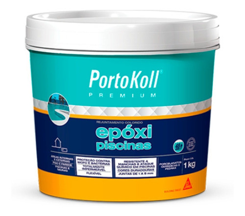 Rejunte Epóxi Piscina Portokoll Premium Azul Royal 1kg 0