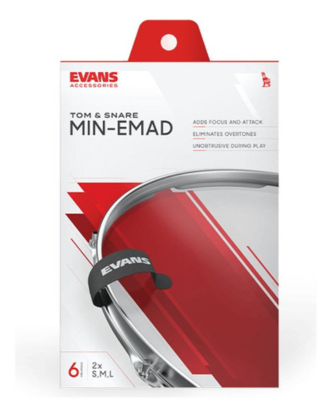 Evans Mini Emad Dumpers Sordina Anti Armonico P/ Bateria 0