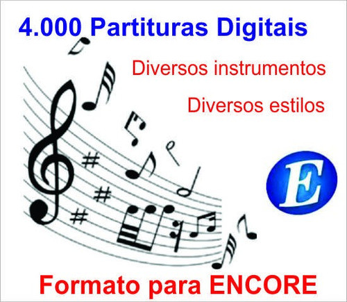 4.000 Partituras Musicais Para Diversos Instrumentos. 0