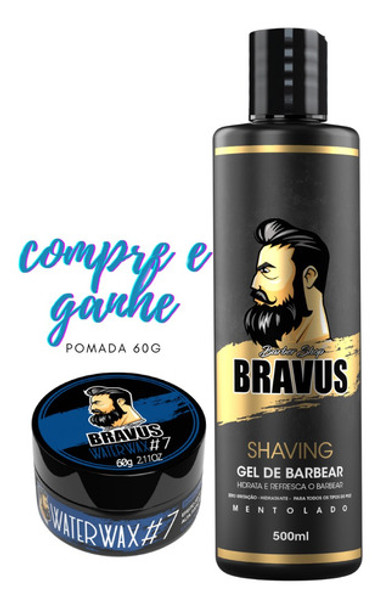 Bravus Shaving Gel 500ml (gel De Barbear) Mentolado 0