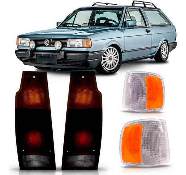 Kit Lanterna Fumê + Pisca Cristal Parati Surf Gls Quadrada 0