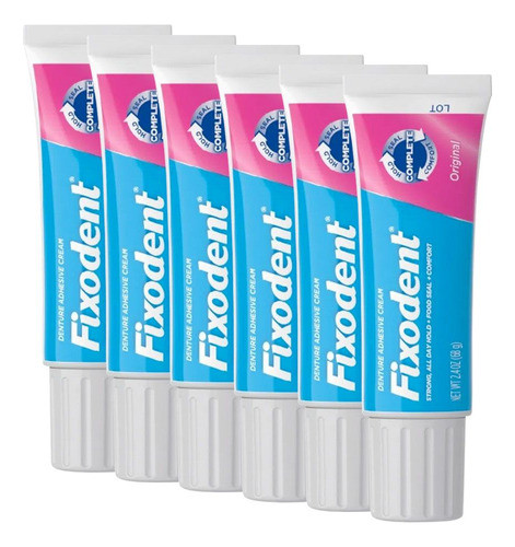 Fixodent Original Adhesivo Para Prótesis Dental Pack X 6 0