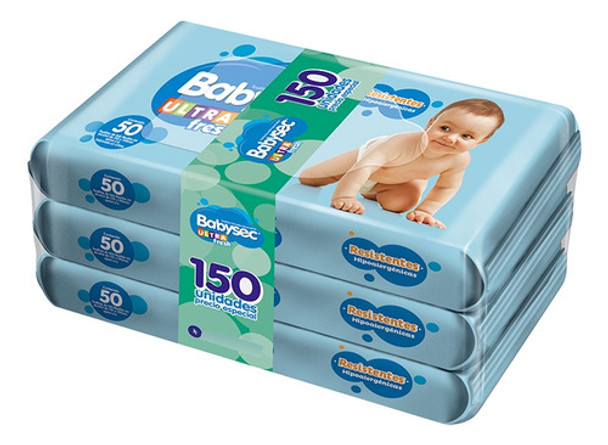 Toalla Húmeda Babysec Ultra Sec 50 Un Pack X3. 0