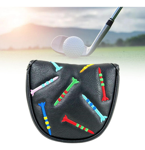 Capa De Cabeça Para Taco De Golfe, Luva Meio Círculo Preto 3 Capa De Cabeça Para Taco De Golfe, Luva Meio Círculo Preto 3