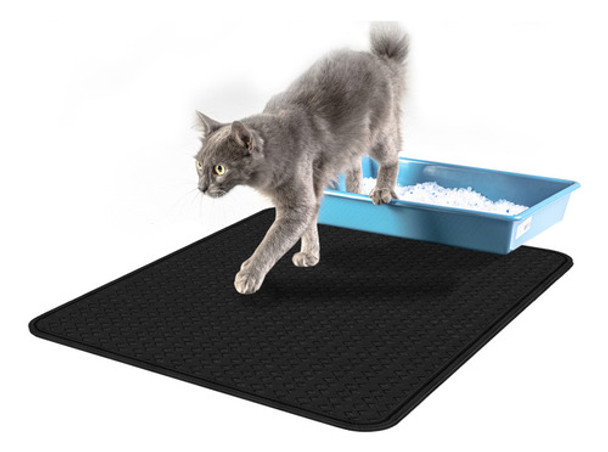 Tapete Higiênico Coletor De Areia Para Gato 41x59cm Preto 0 Tapete Higiênico Coletor De Areia Para Gato 41x59cm Preto 0